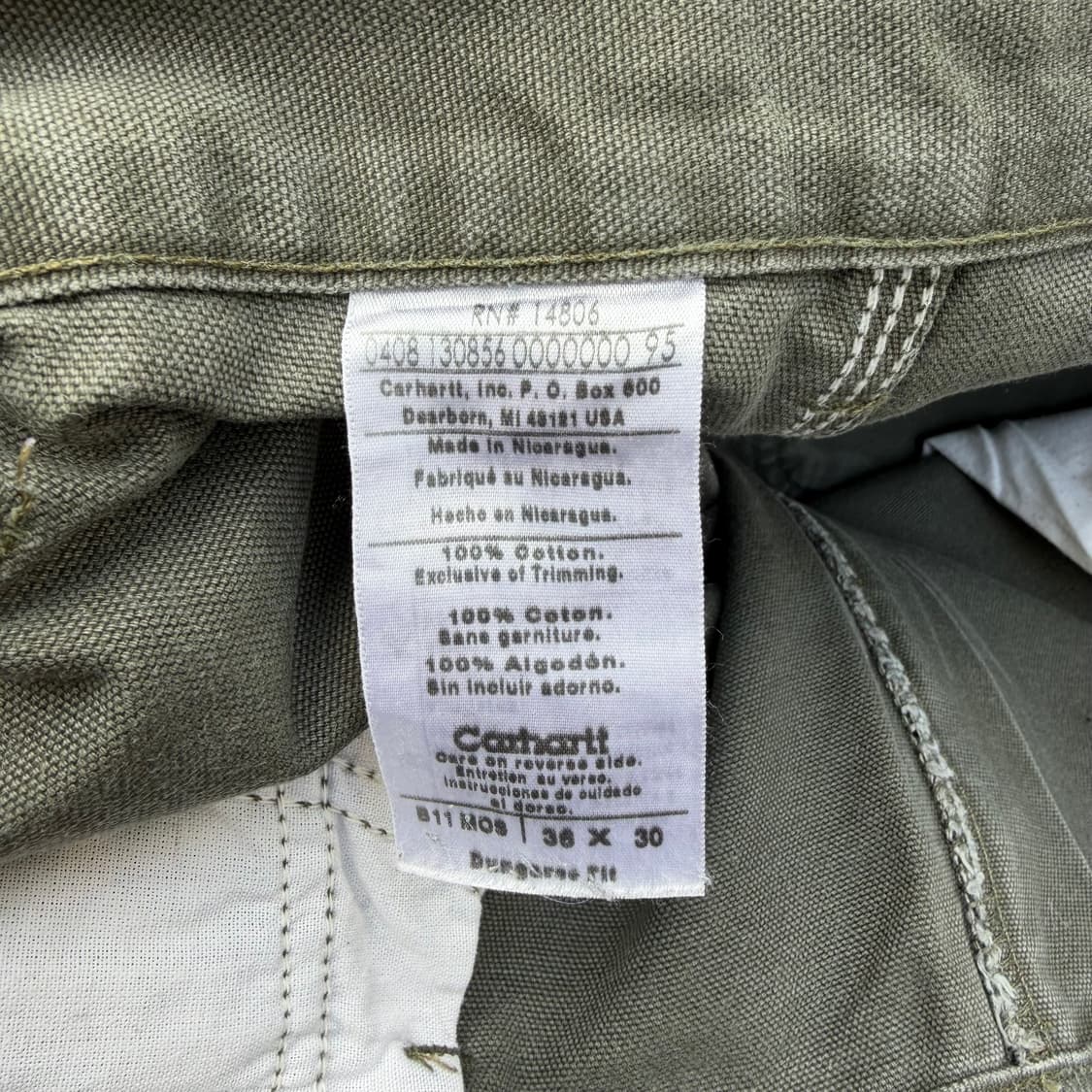 칼하트 B11 Mos 싱글니 카펜터 36x30 상품이미지3