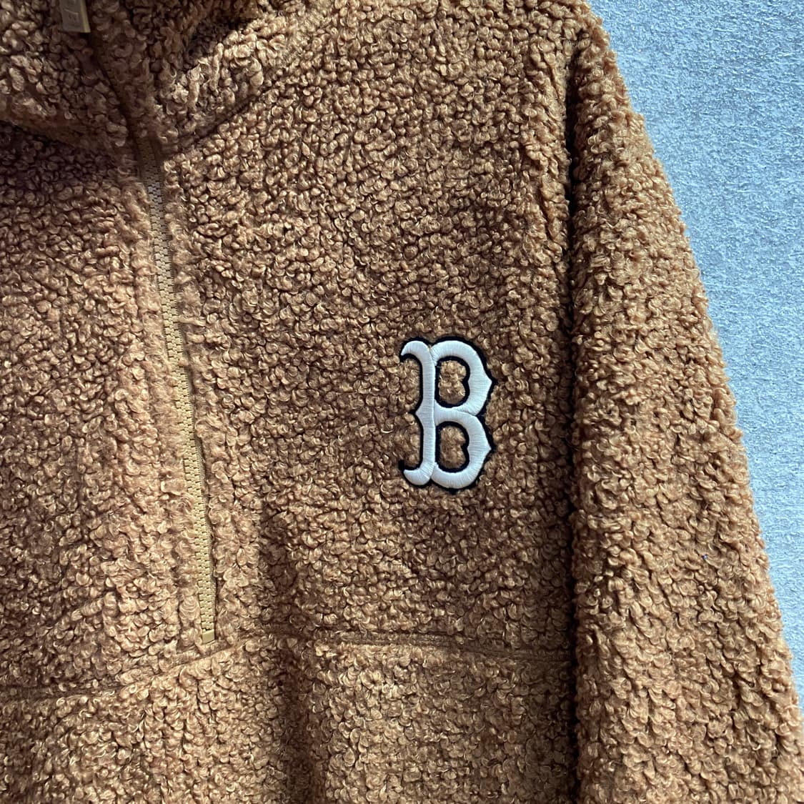 MLB 브라운 플리스 아노락 b3366 상품이미지3