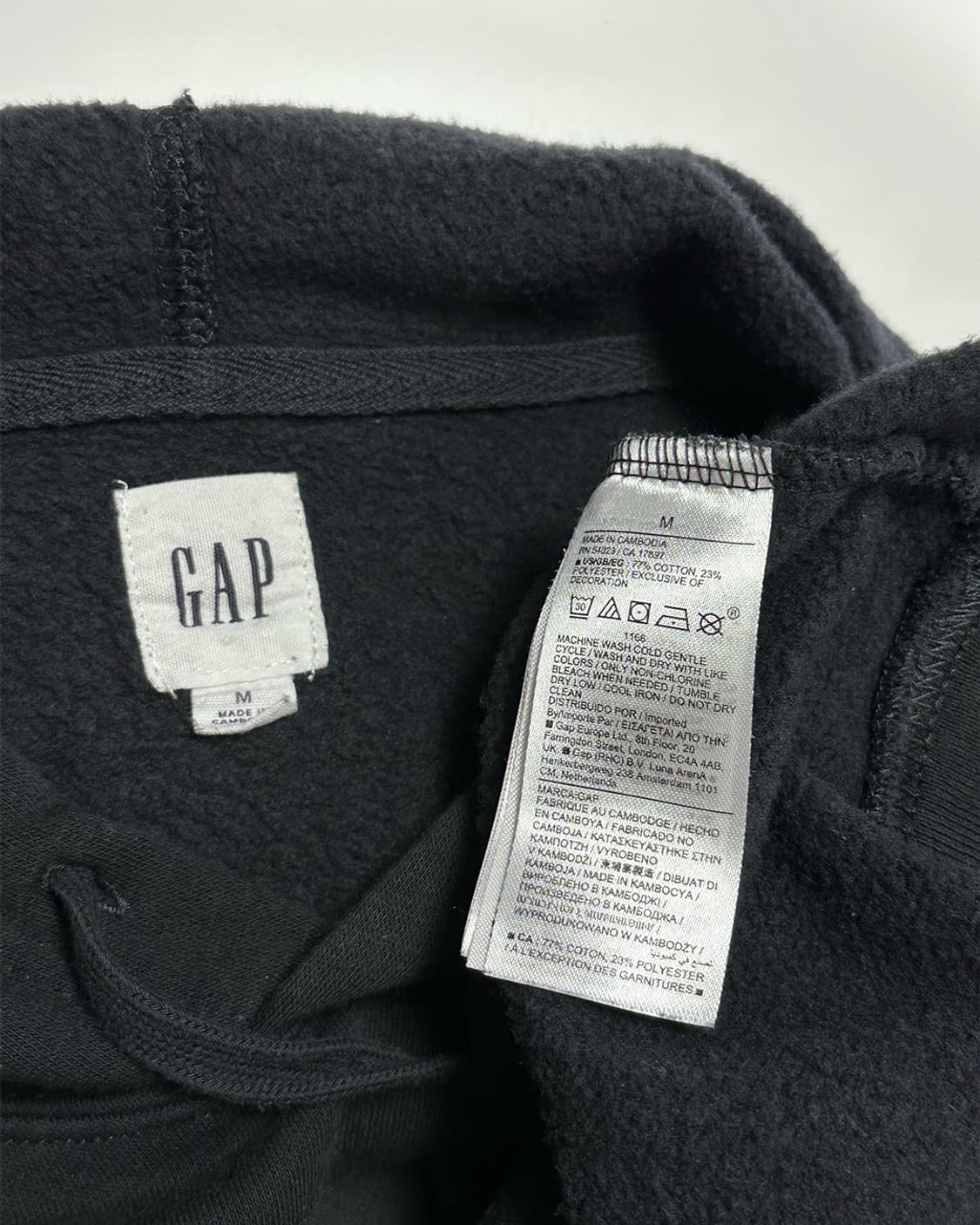 갭 기모 후드티 차콜 상품이미지3