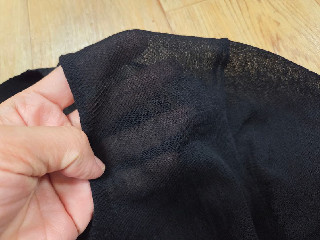 파르벵(FARVEN) 리본 타이 플리츠니트 55-66 새상품 상품이미지8