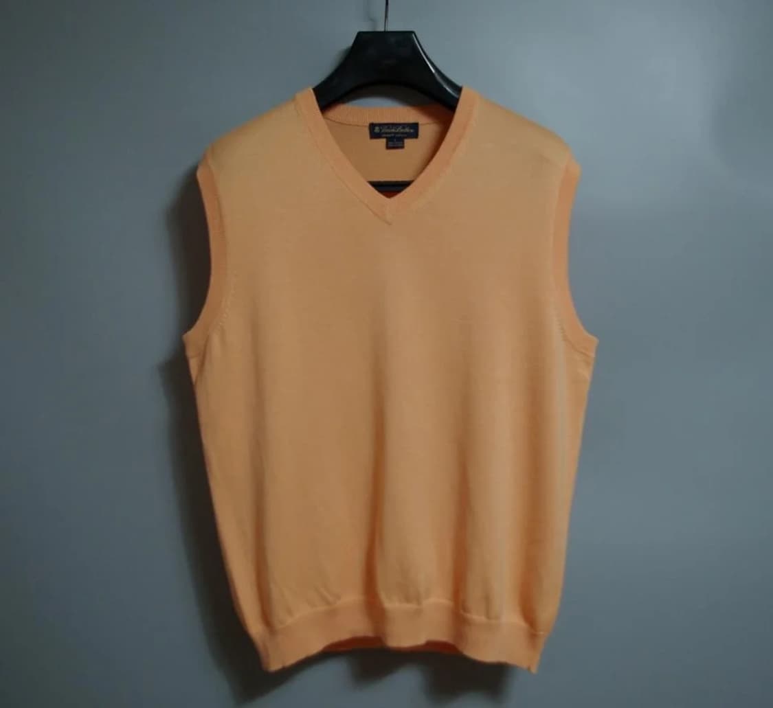 브룩스브라더스 수피마코튼 브이넥 니트조끼 L 상품이미지2