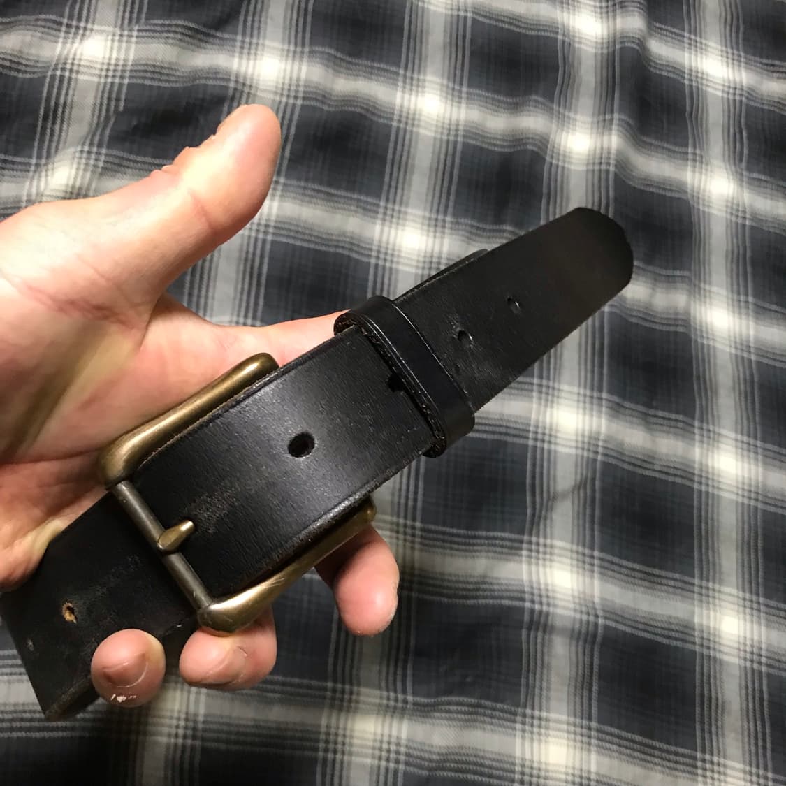 유니클로 재팬 황동장 버클 워크 가죽 벨트 상품이미지5