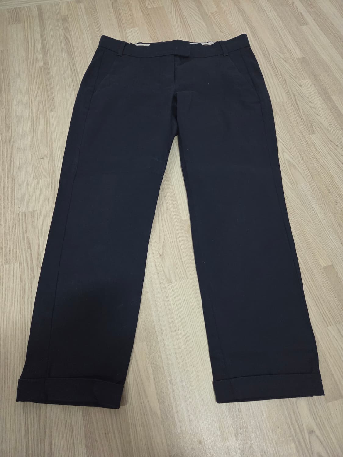 막스마라 네이비 롤업 면바지 34 상품이미지1