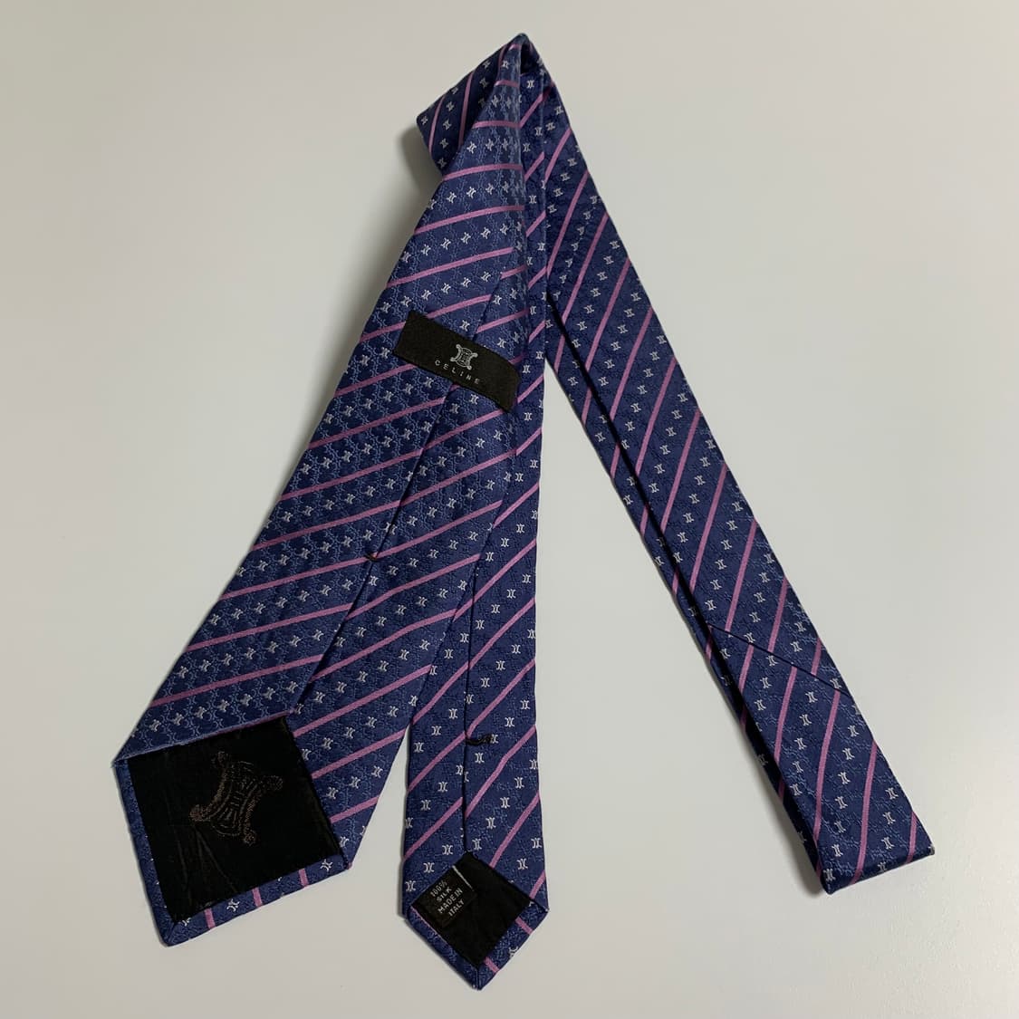 셀린느(CELINE) 명품 모노그램넥타이 100실크 A등급 9.7cm 상품이미지8