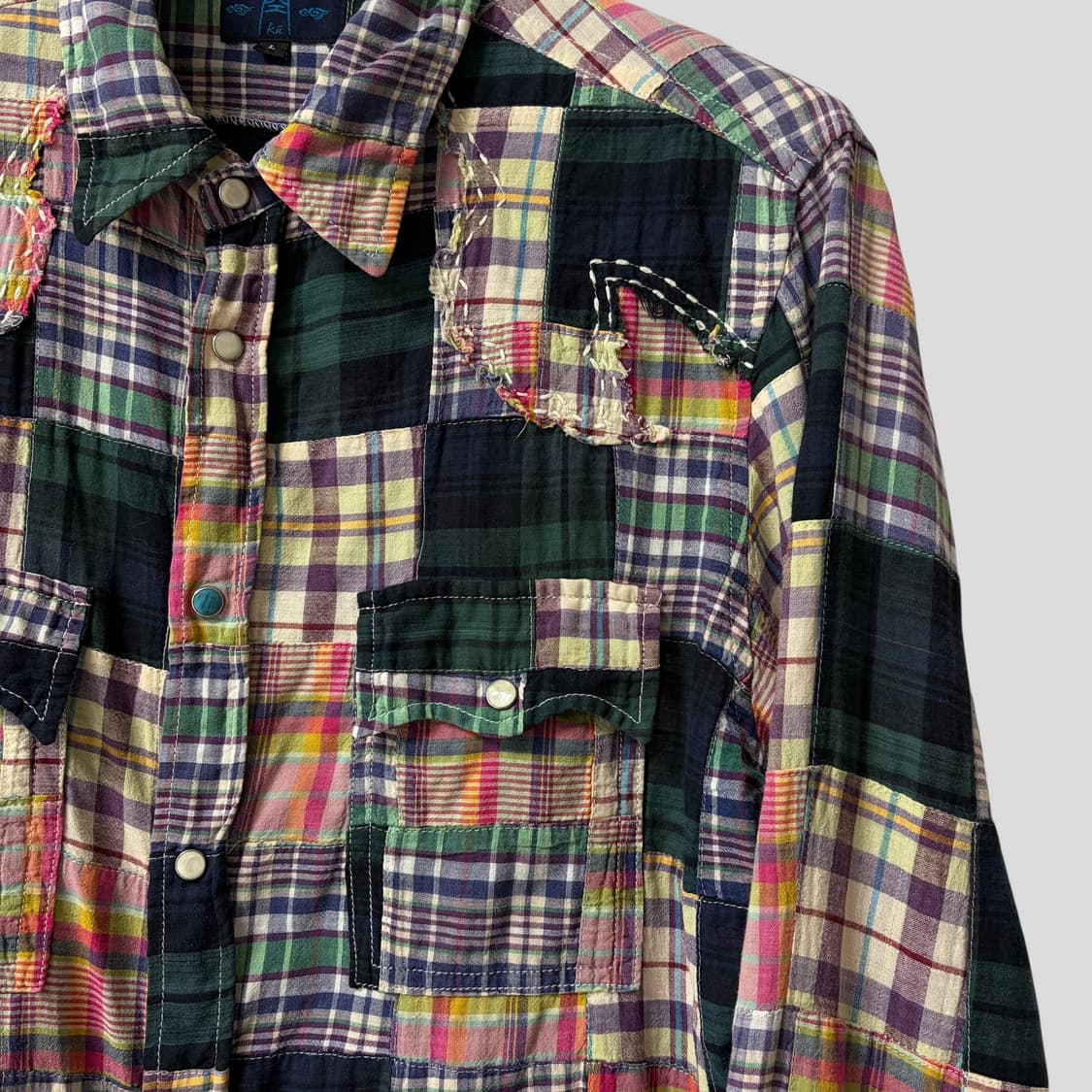(L)JPN ku 패치워크 웨스턴 셔츠 상품이미지4
