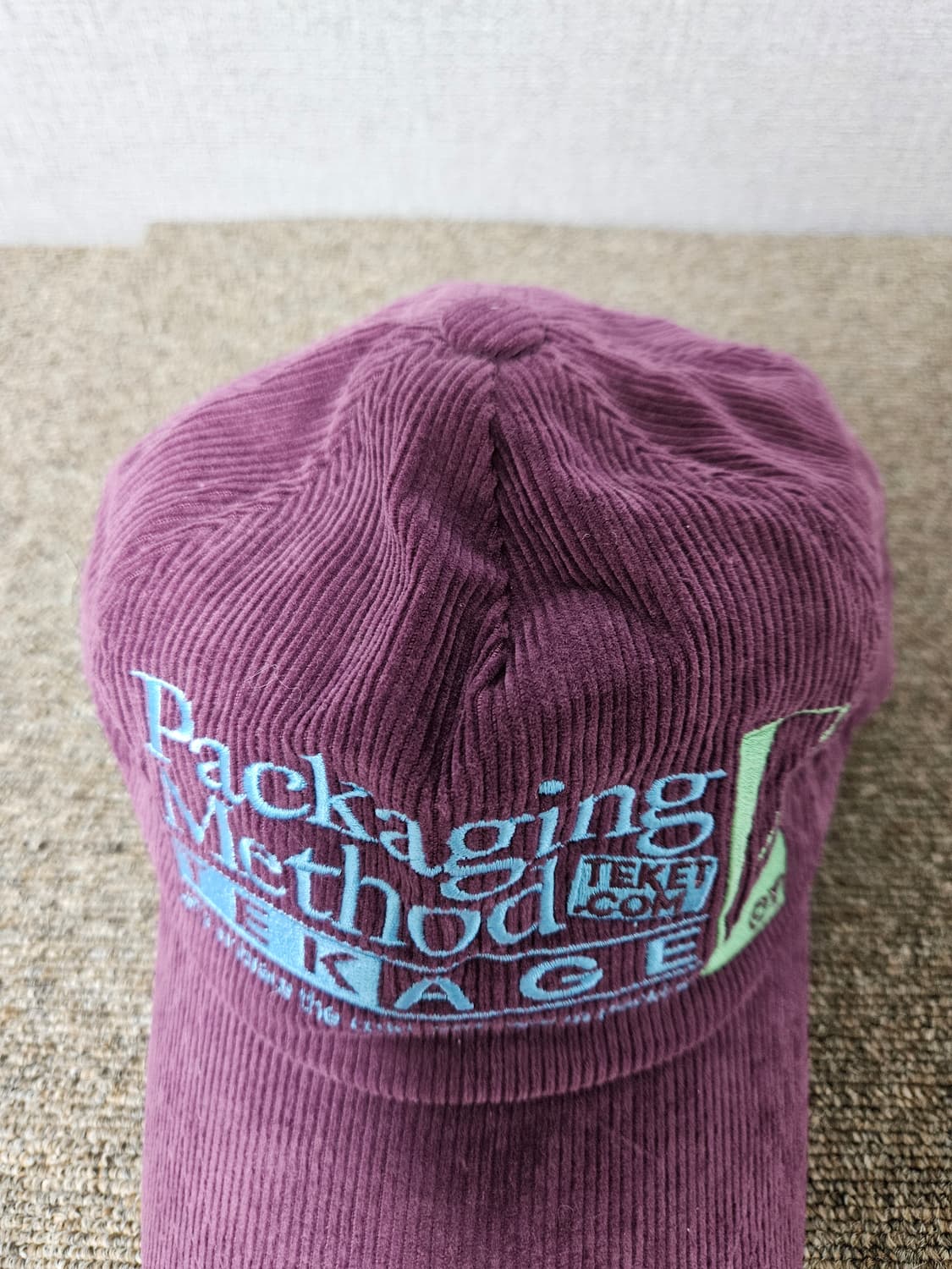 Teket Packaging Cap Purple 테켓 코듀로이 캡모자 상품이미지6