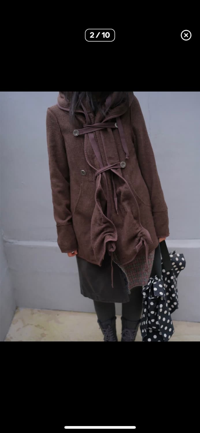 00s Bondage drape hood coat 상품이미지2