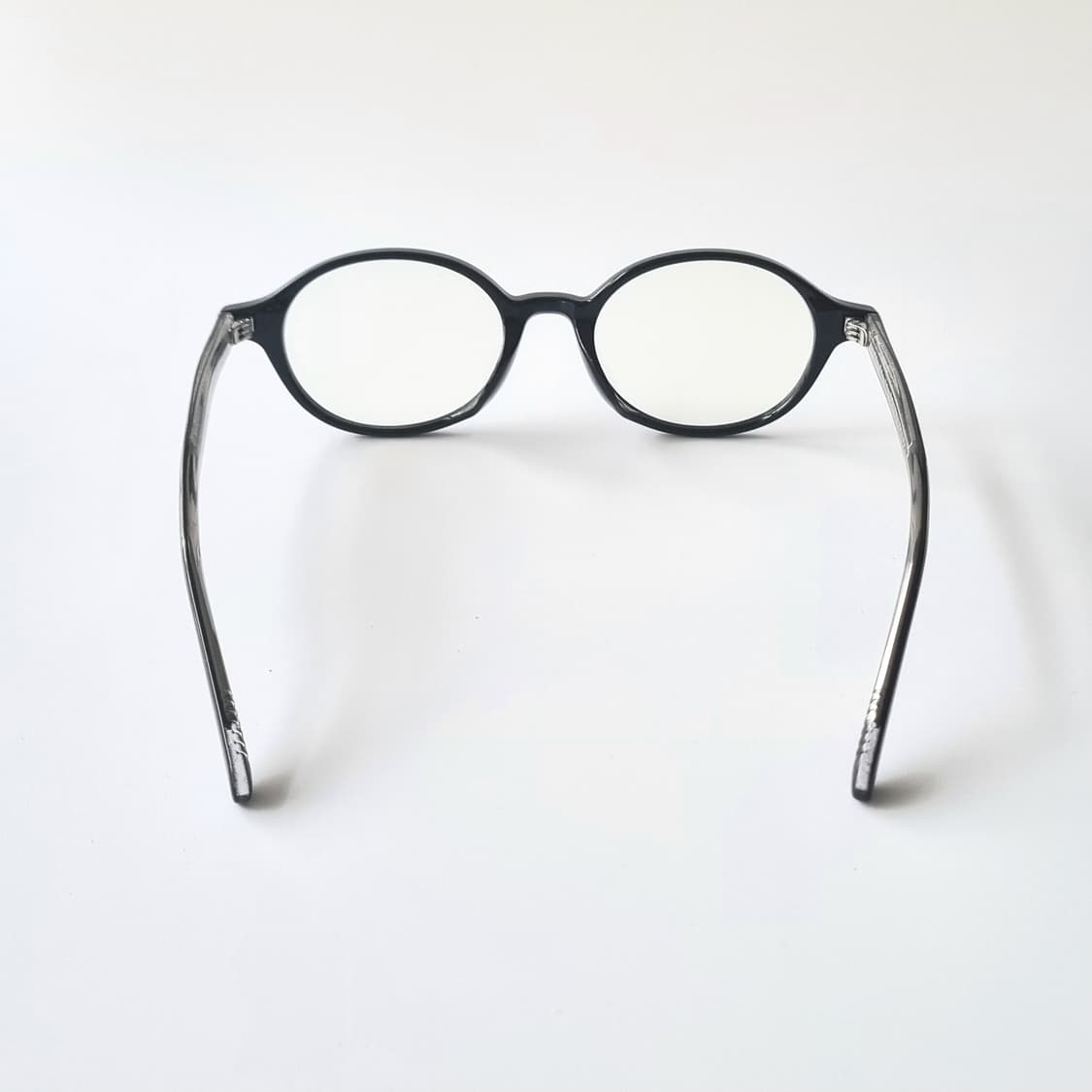 빈티지 타원형 레트로안구 뿔테 블랙 안경테 상품이미지7