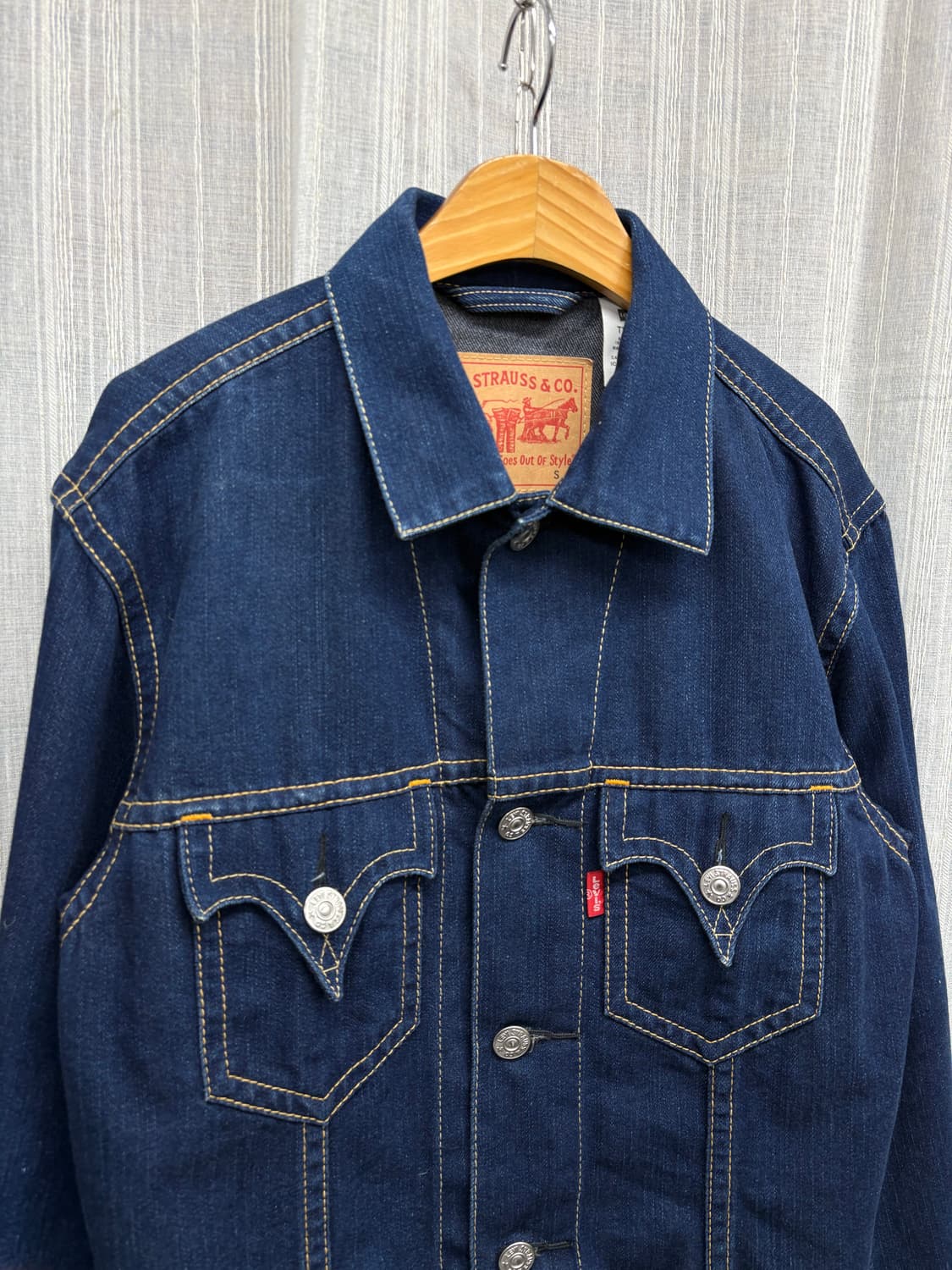 리바이스 빈티지 타입1 아이코닉 스티치 데님 청자켓 상품이미지6