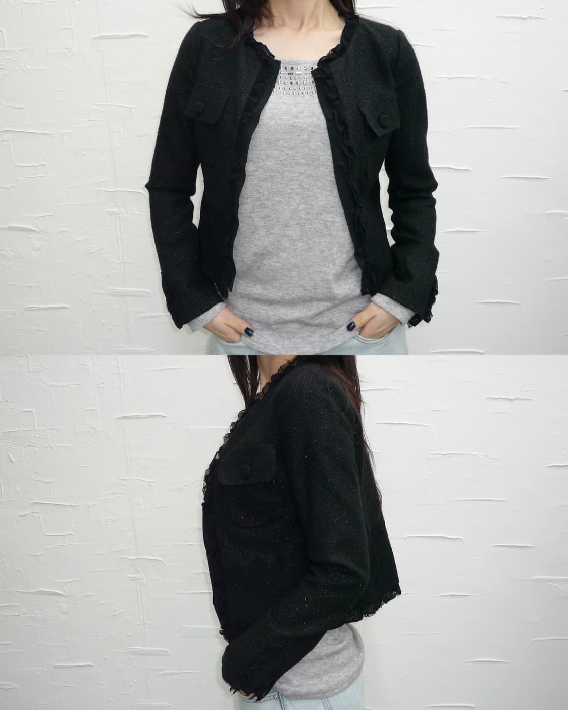 black perl tweed jacket 상품이미지1