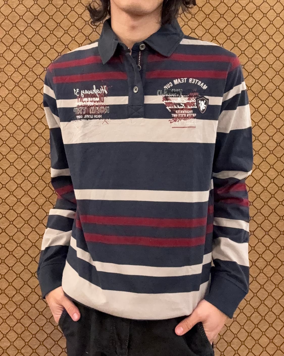 네이비 스트라이프 럭비티 상품이미지5