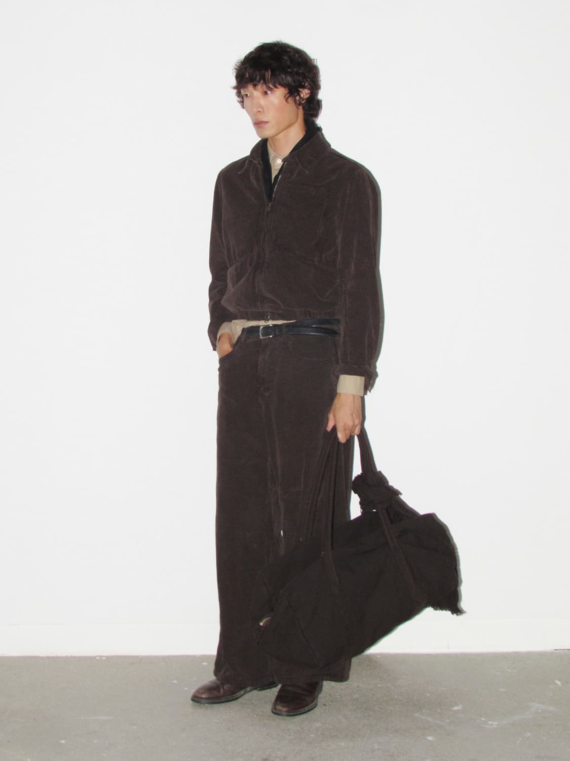 이이 더플백 브라운 L 상품이미지3