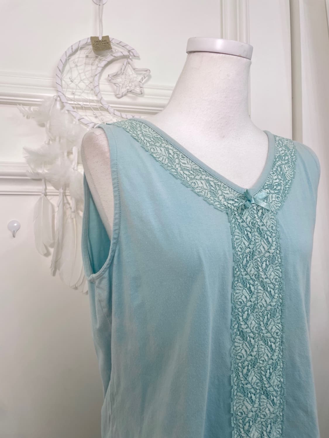 mint cubic one-button cardigan&lace trim 상품이미지9