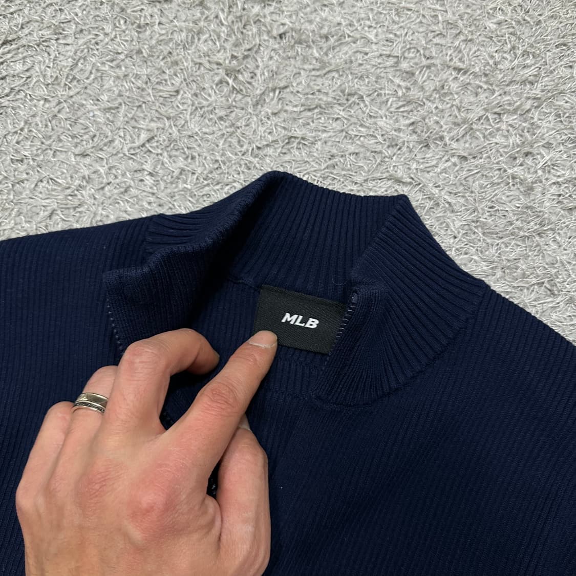 [우먼95] mlb 양키즈 니트집업 상품이미지4