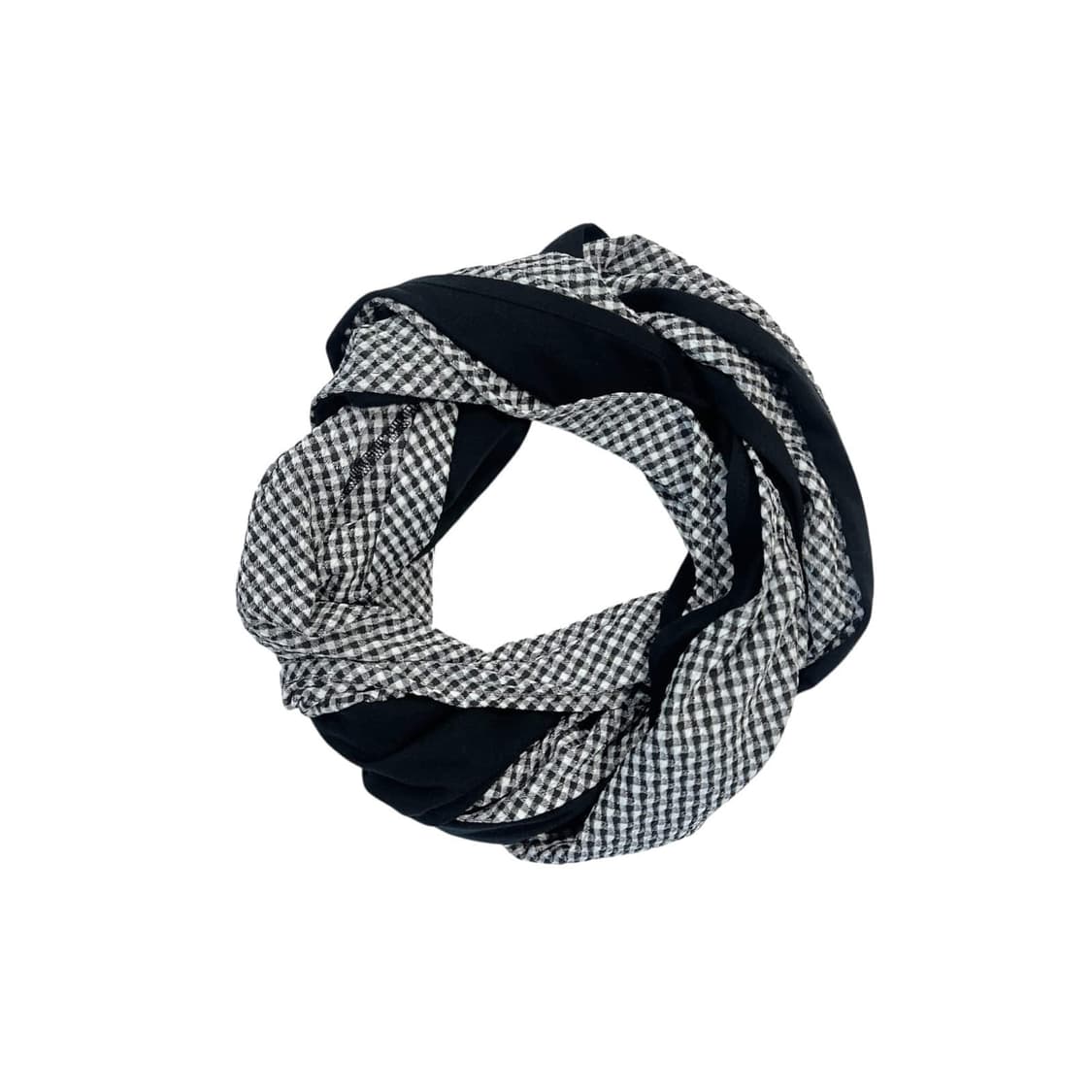 지초이 jx 레이어드 스톨 스카프 블랙 상품이미지1