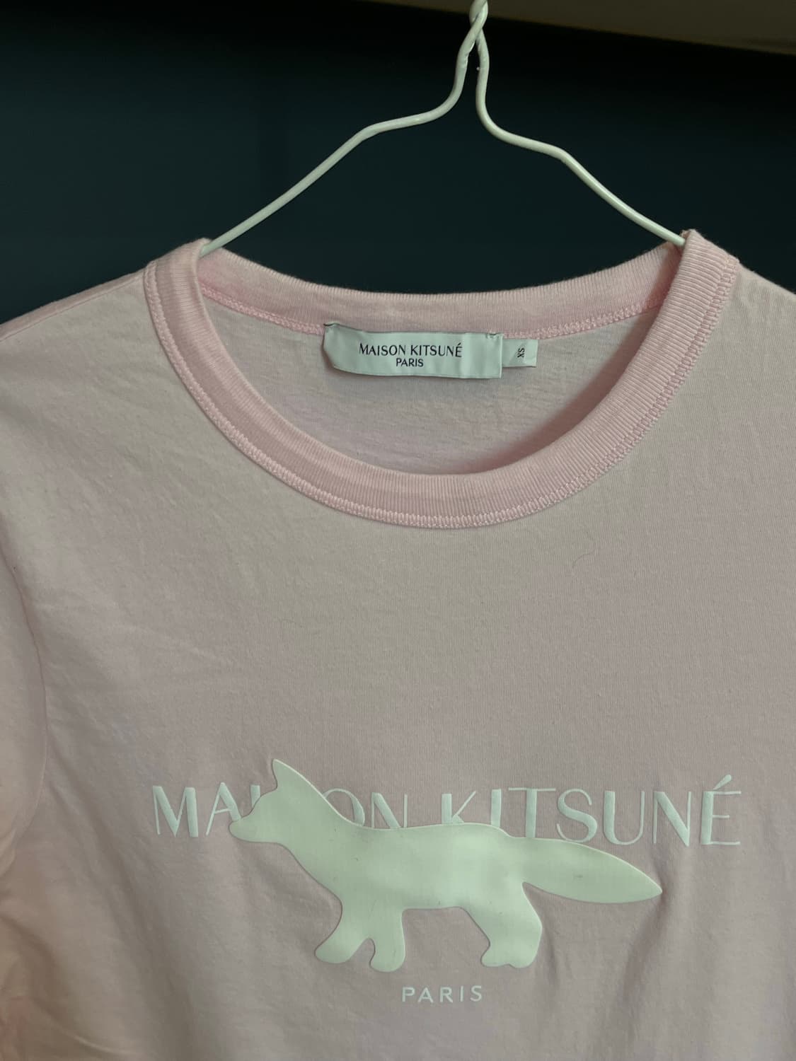 메종키츠네 핑크 반팔 티셔츠 상품이미지2