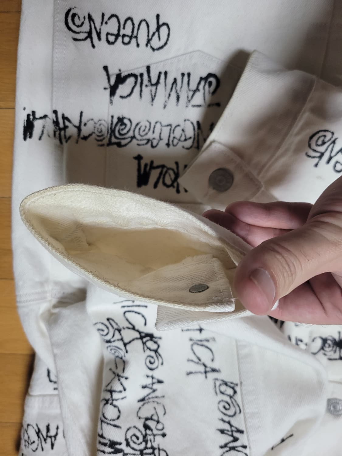 스투시 x 아워레가시 x 데님 티어스 TTL 데님 자켓 화이트 상품이미지4