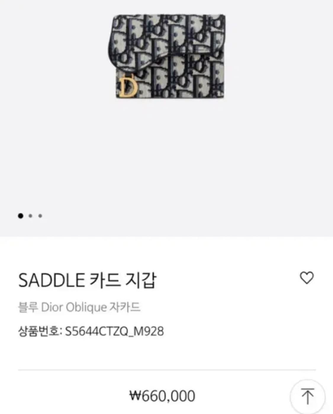 Dior SADDLE 지갑 상품이미지1