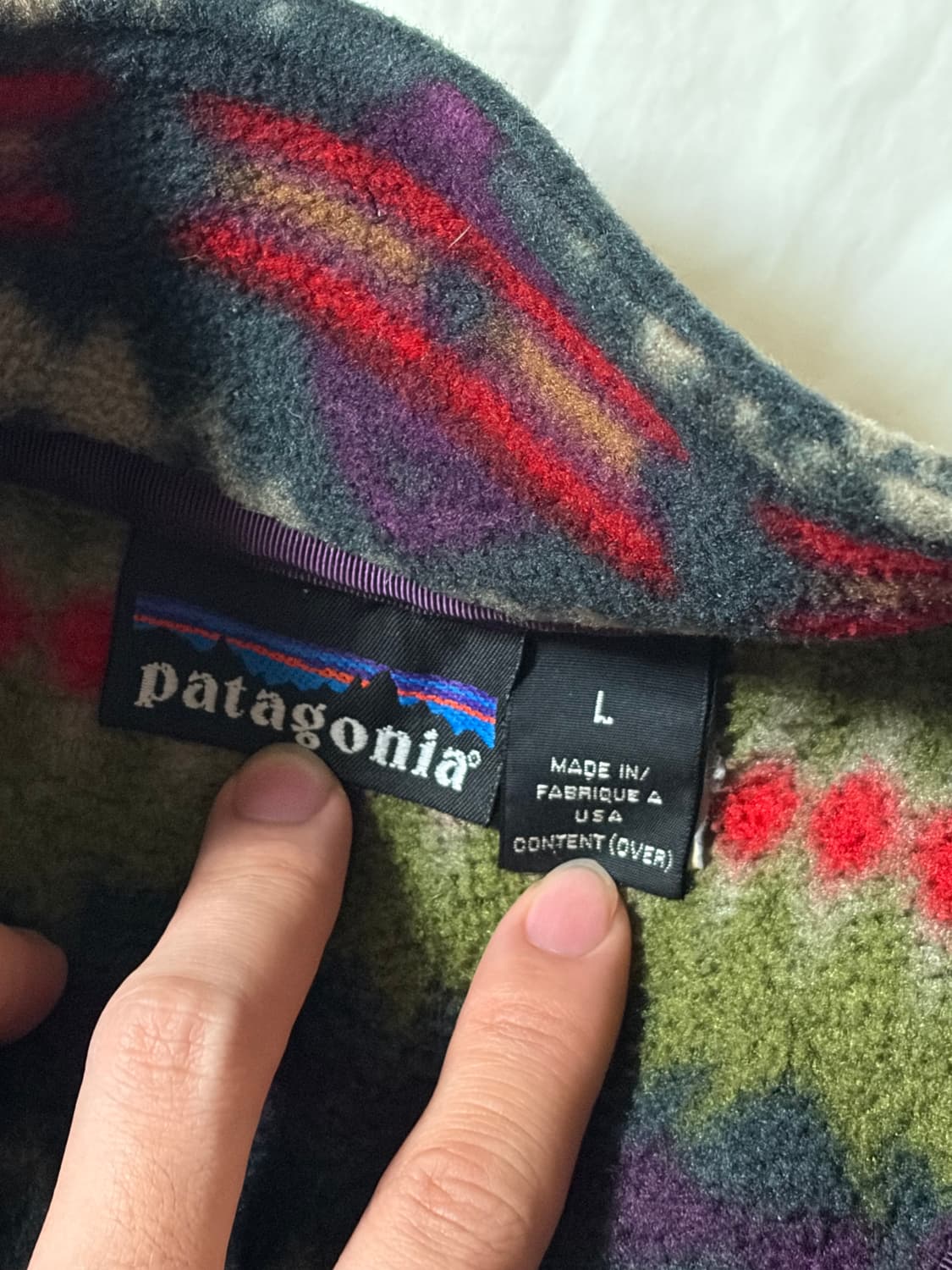 1994 파타고니아 신칠라 아즈텍 블랙베리 새커거위아, USA, L 상품이미지7