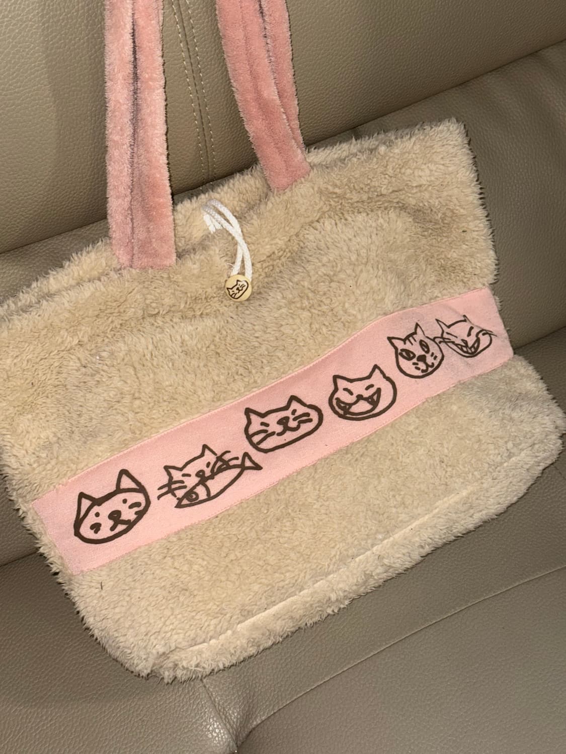 kawaii cat printing fur shoulder bag 상품이미지2