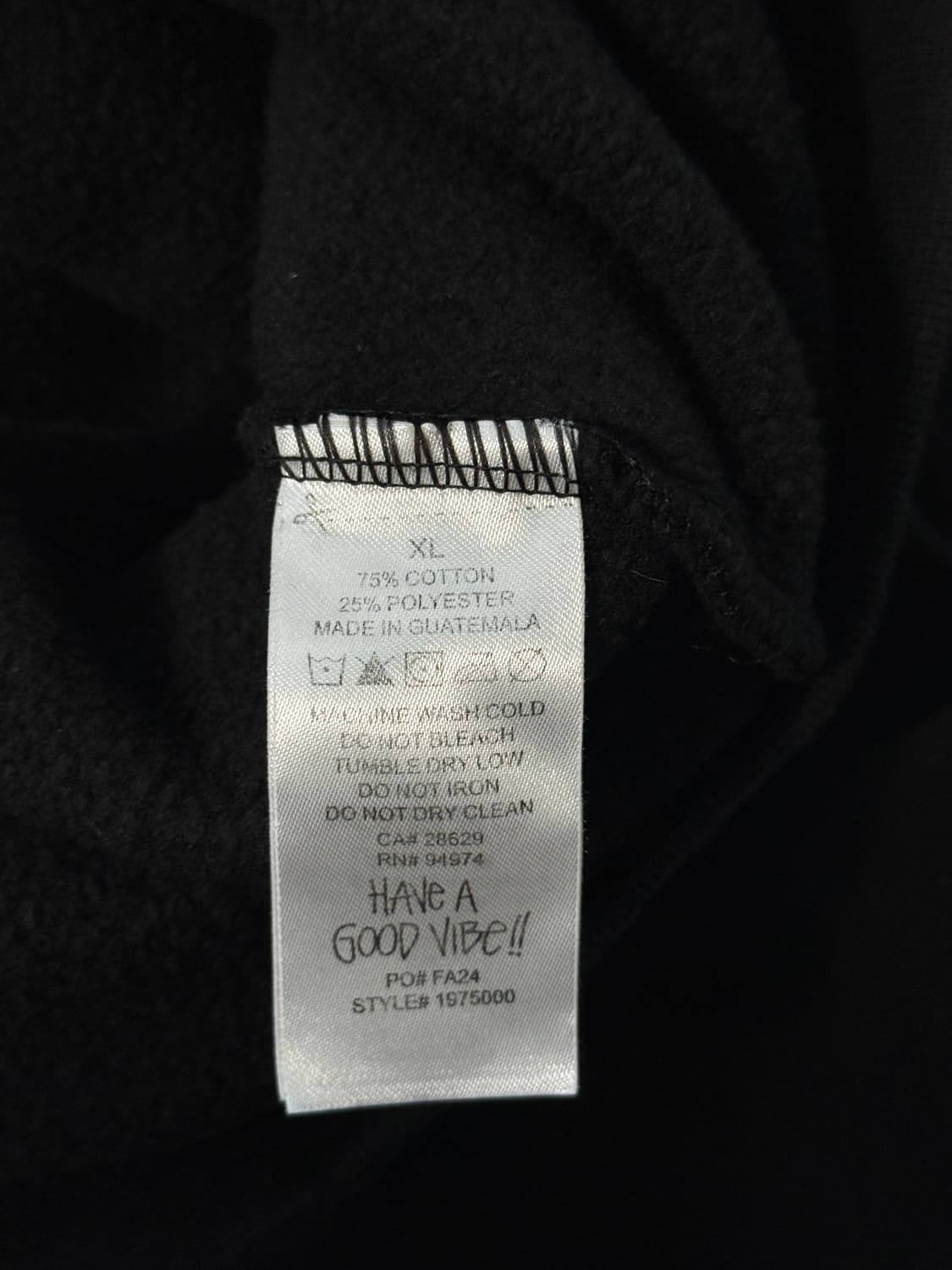 스투시 루즈핏 베이직 스탁로고 블랙 해비스웻 후드집업 상품이미지8