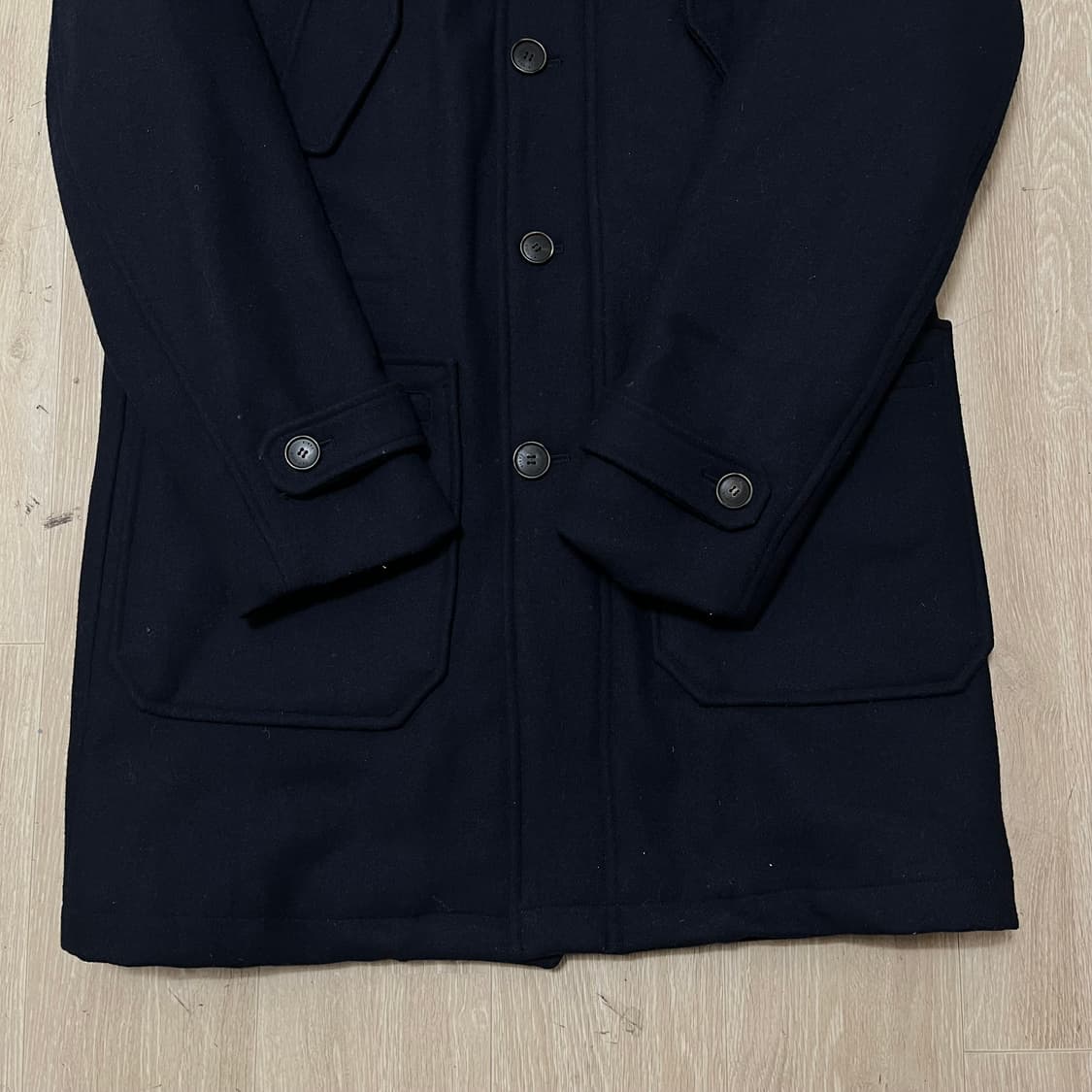 레노마 옴므 남성 모직 후드 싱글 코트 L/100 상품이미지3