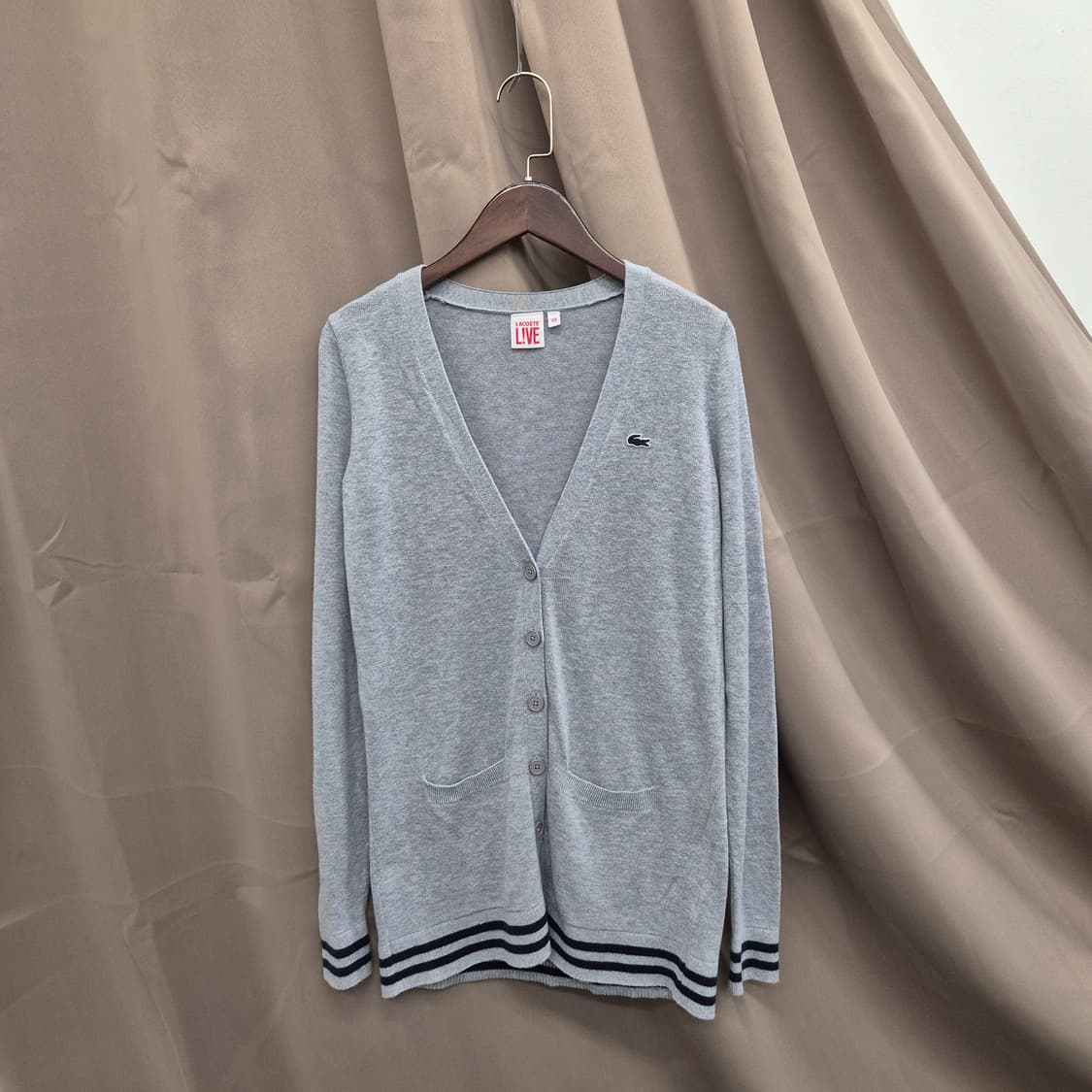 라코스테 코튼 가디건 XS 상품이미지1