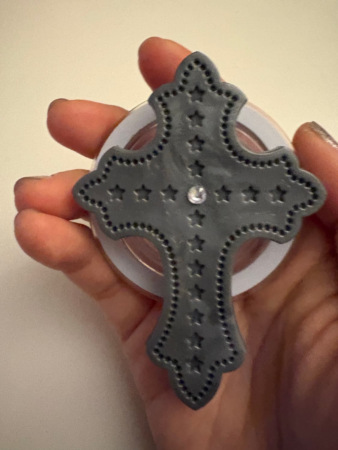 뜰 실버 십자가 그립톡 상품이미지3