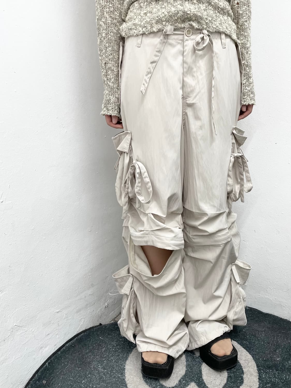 페어리 핀턱 리본 절개 카고팬츠🥨 *레어 상품이미지3