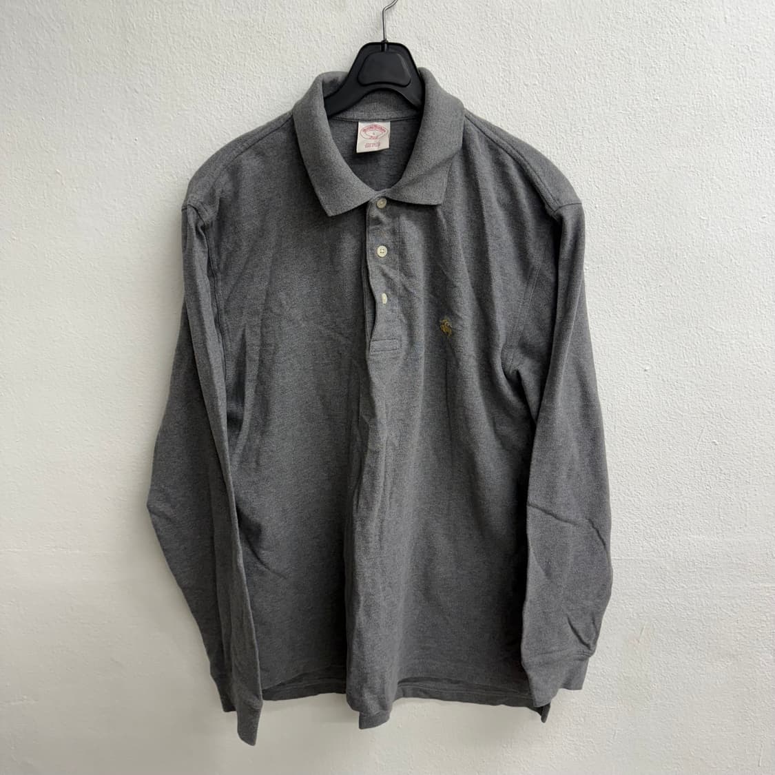 브룩스브라더스 긴팔 폴로 셔츠 그레이 S 상품이미지1