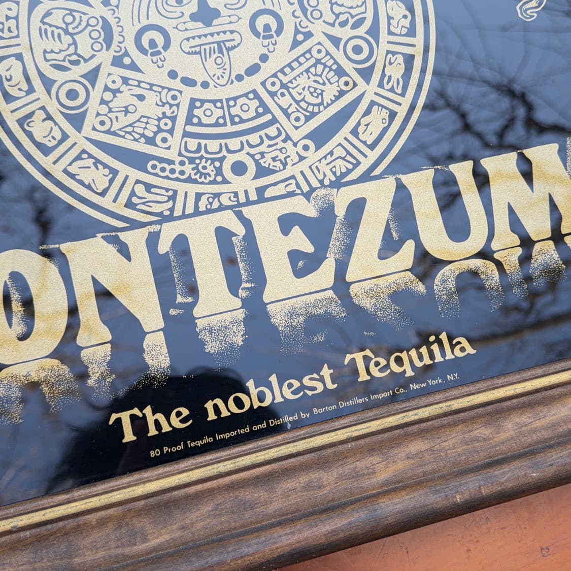 빈티지 소품 1980년 몬테즈마 테킬라 거울 액자 상품이미지5