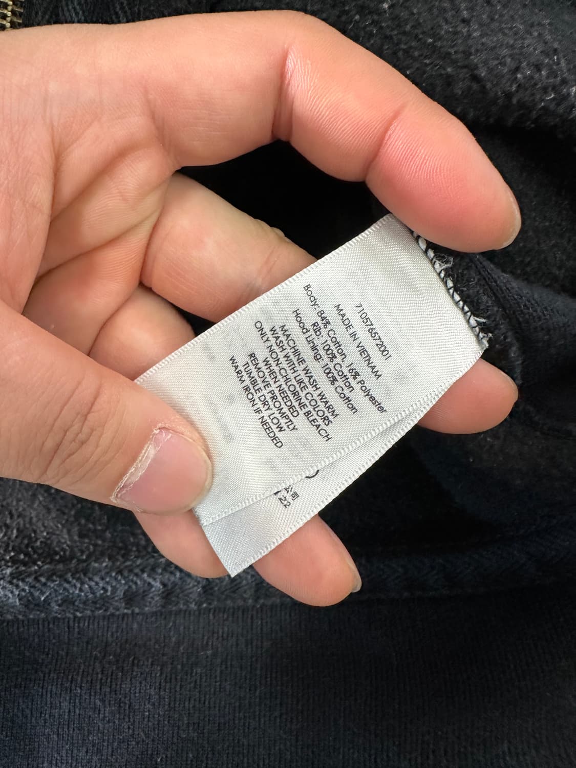 100 폴로랄프로렌 와플 블랙 후드집업 상품이미지5