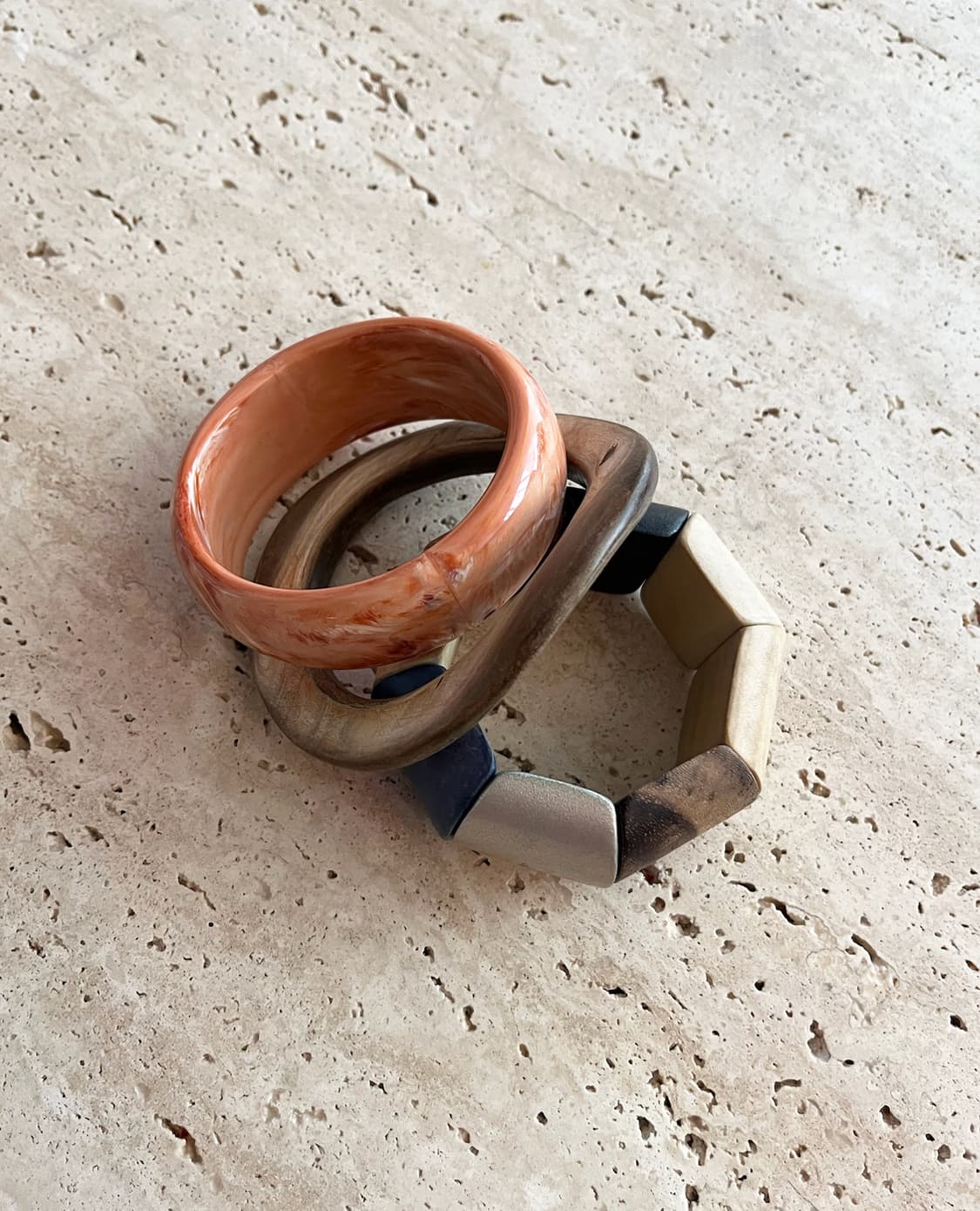 VINTAGE marbled coral ring 상품이미지2