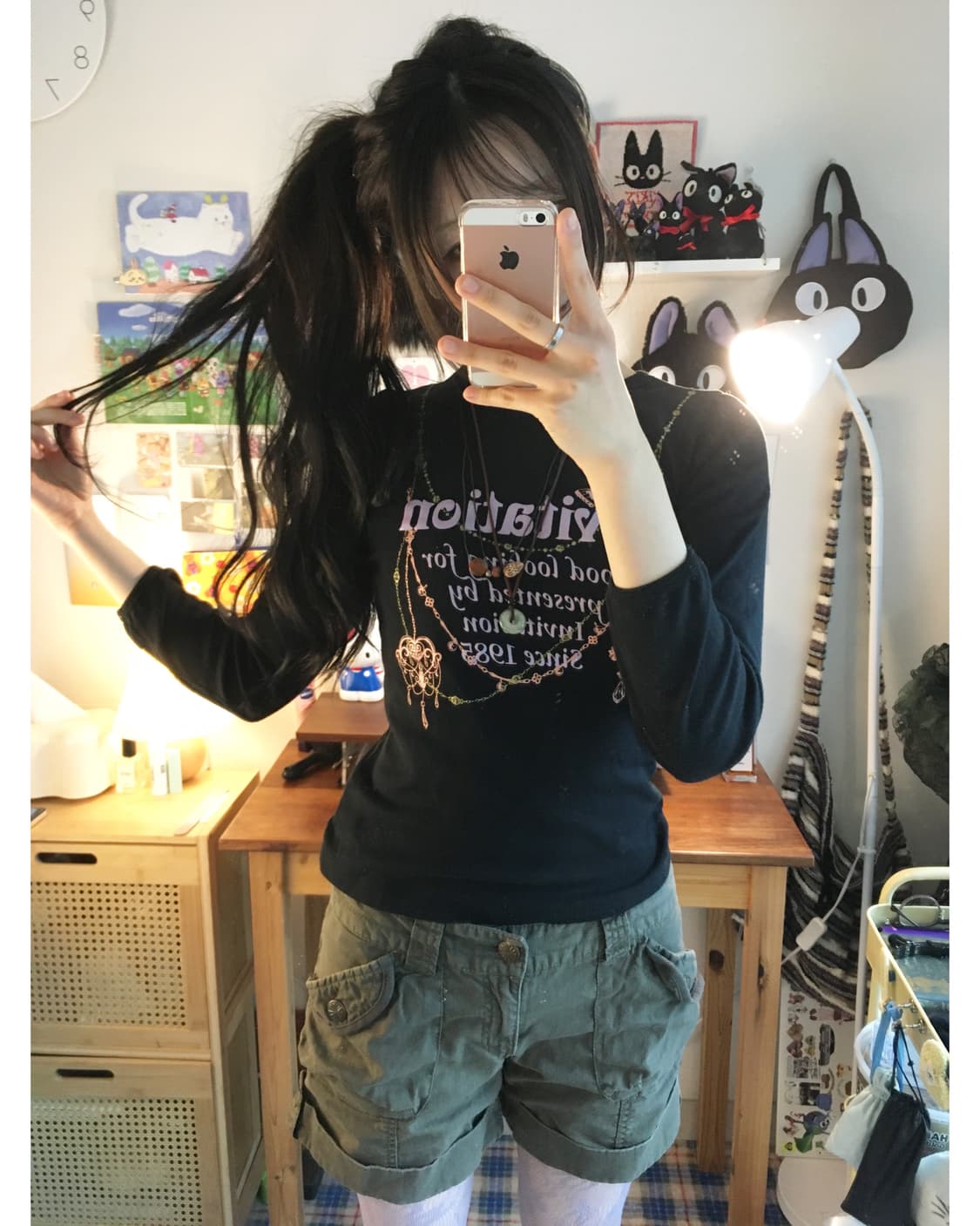 vintage fairy grunge long sleeve black 상품이미지1