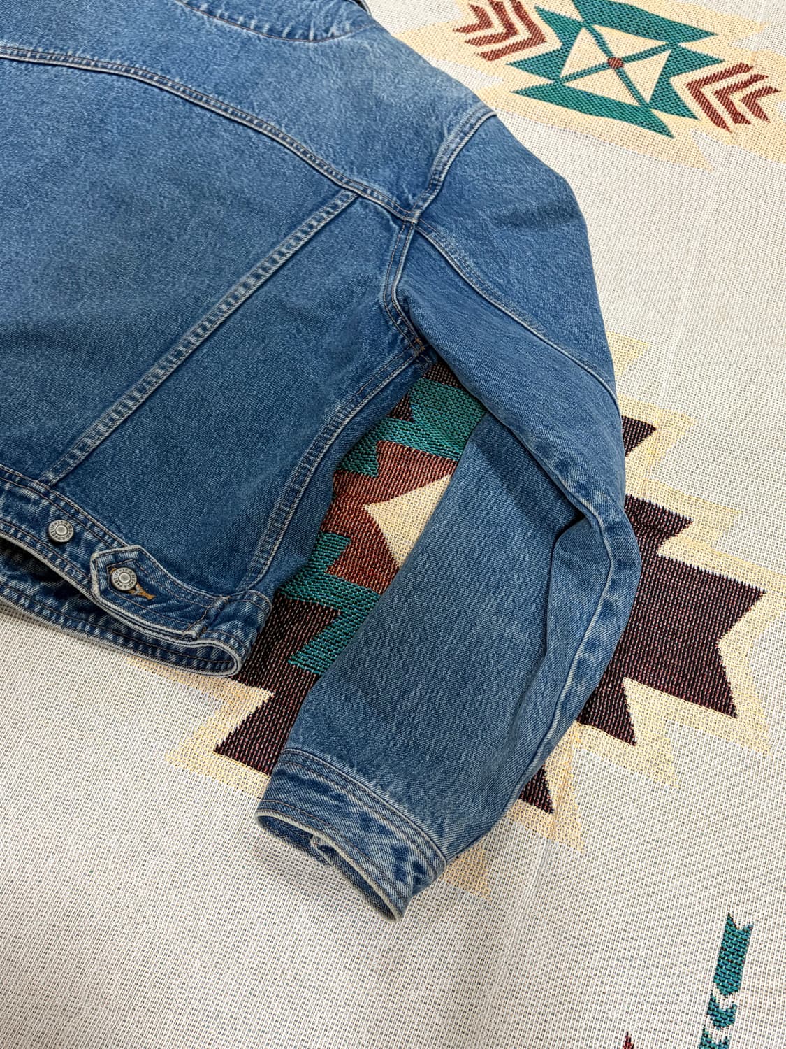 90s 올드 갭 롤링스톤즈 크롭 데님 트러커 상품이미지6