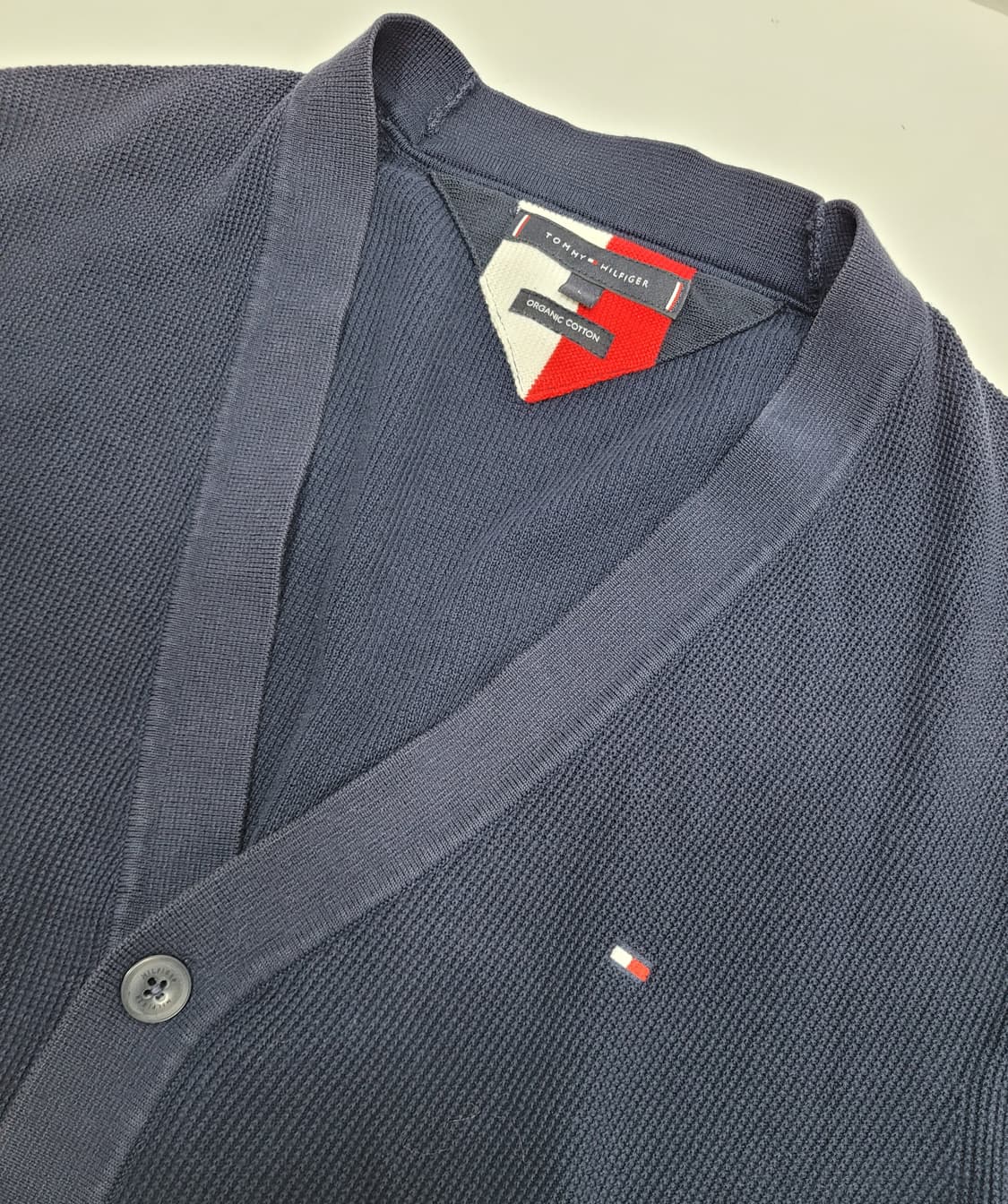 TOMMY HILFIGER 타미힐피거 브이넥 가디건 / 남 L 네이비
 상품이미지4