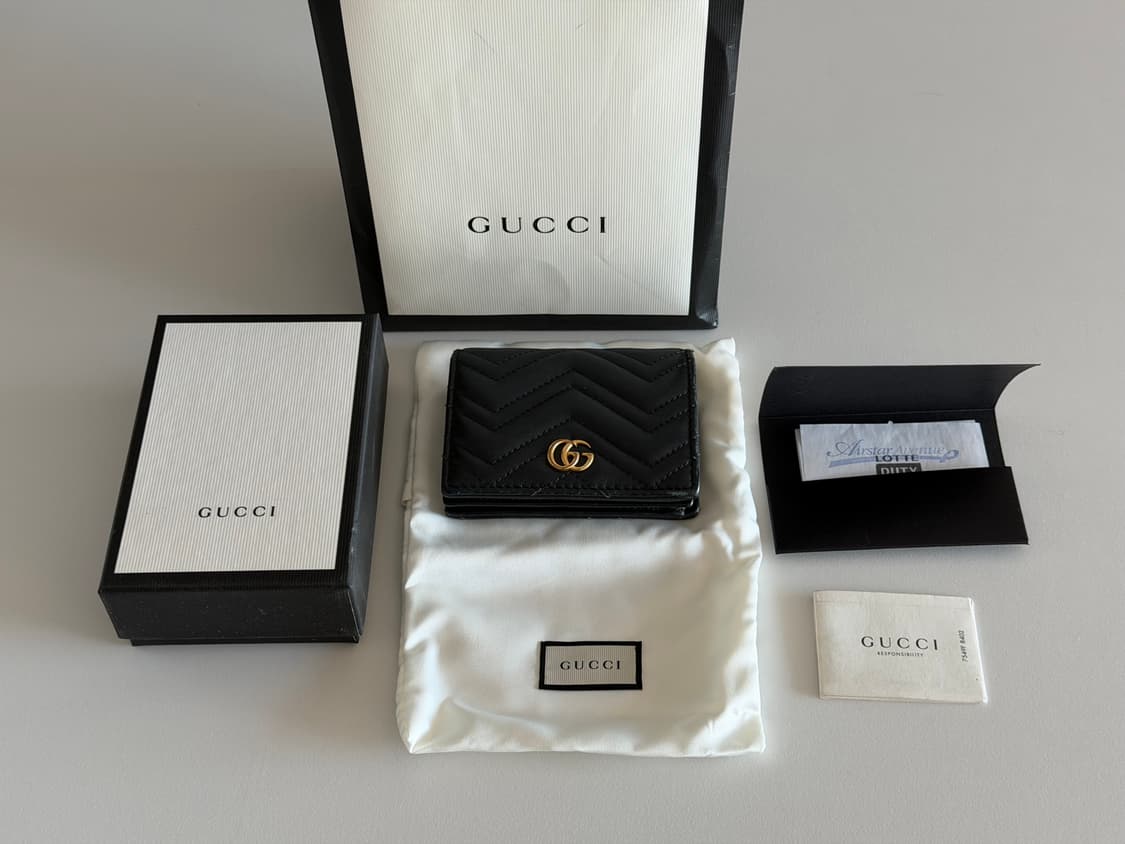 구찌 마몬트 마틀라세 반지갑 블랙 상품이미지1