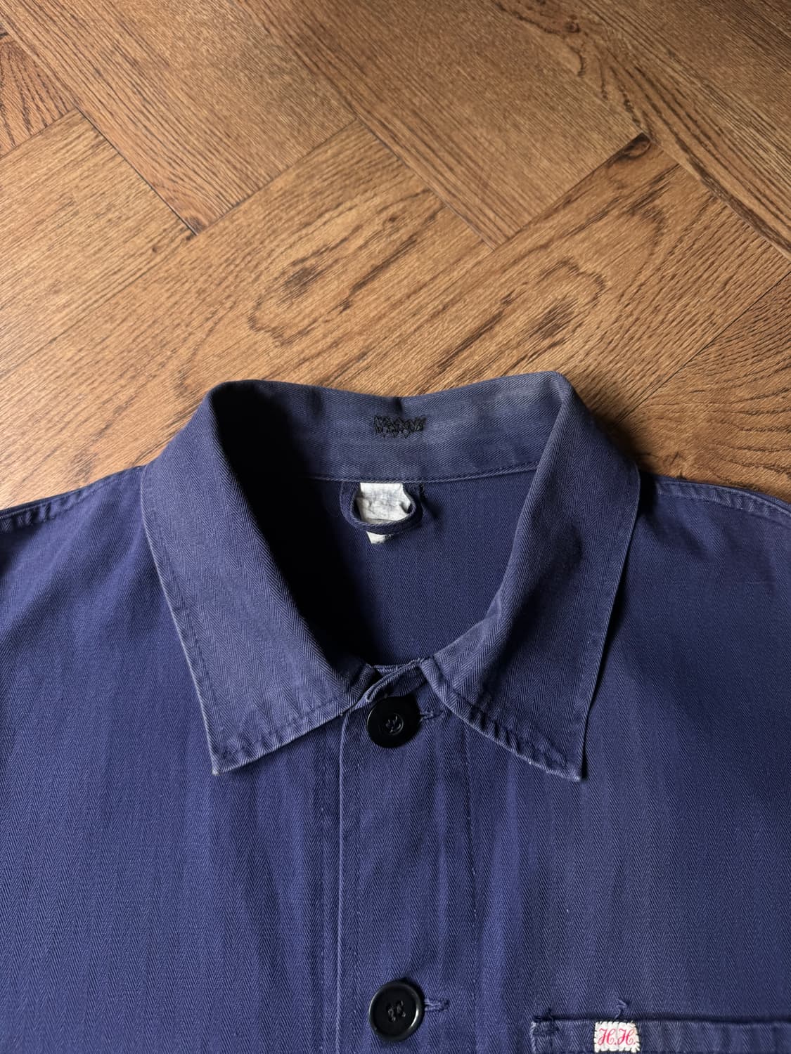 [XL]90's 빈티지 H.H 헤링본 프렌치 워크자켓 상품이미지2