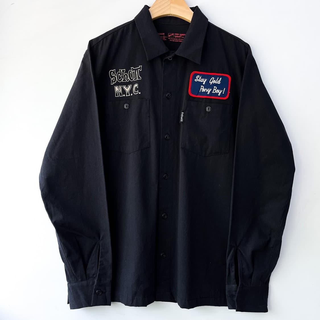 쇼트 x 본 프랑코 아트 워크 블랙 워크 셔츠 상품이미지3