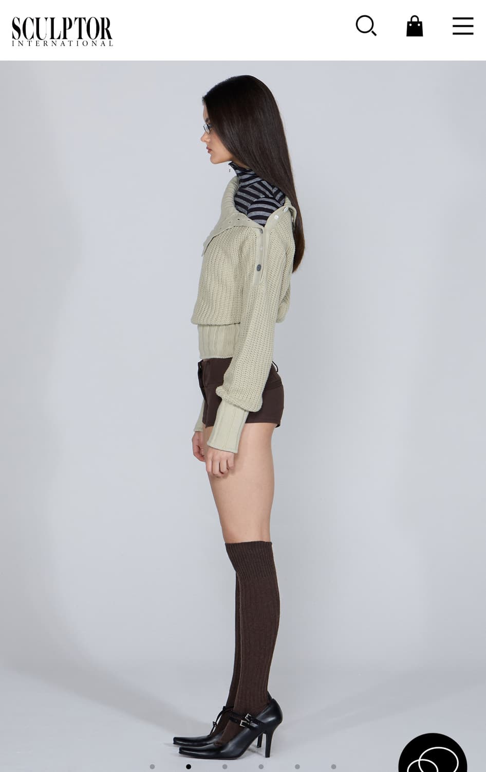 스컬프터 Funnel Neck Sweater Linen 상품이미지2