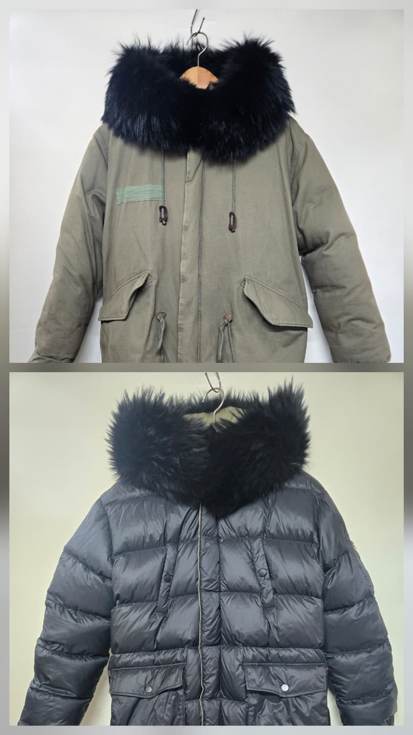 mimiciel미미씨엘 리버시블 야상패딩 여66 카키색/블랙 상품이미지1