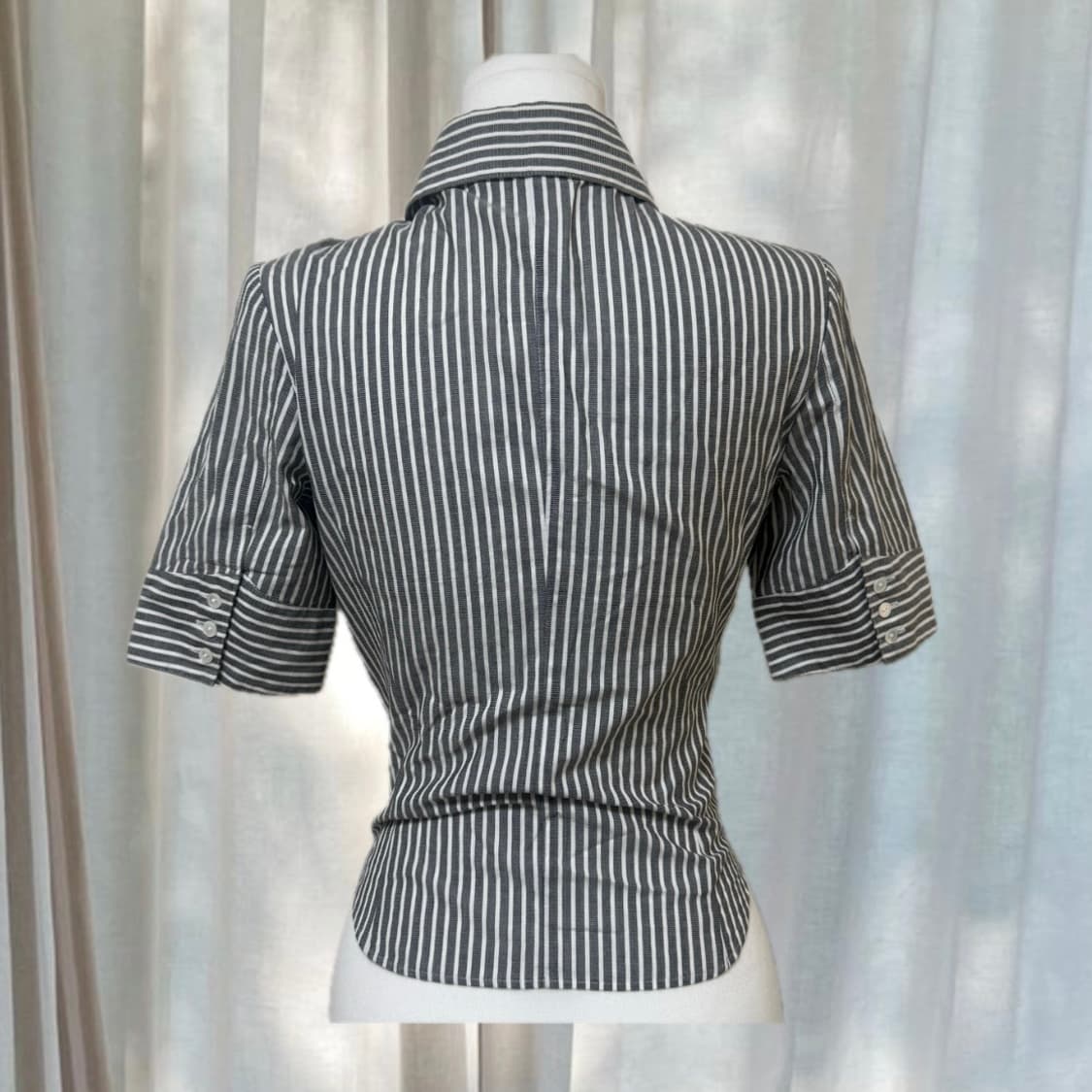 ELLE PARIS 스트라이프 반팔 셔츠 상품이미지2