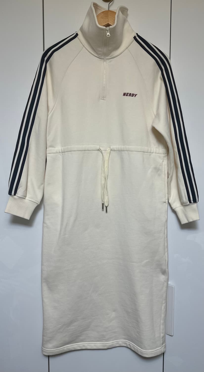 널디 삼선 스트라이프 하프넥 원피스 상품이미지2