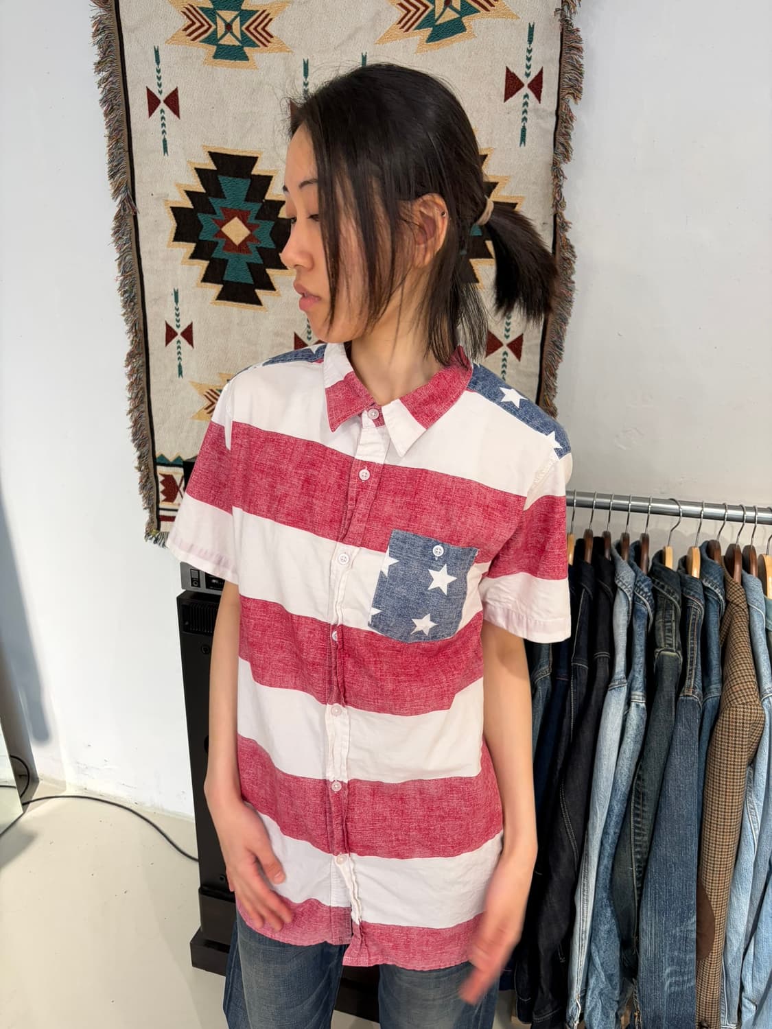 American Flag 반팔 남방 상품이미지1