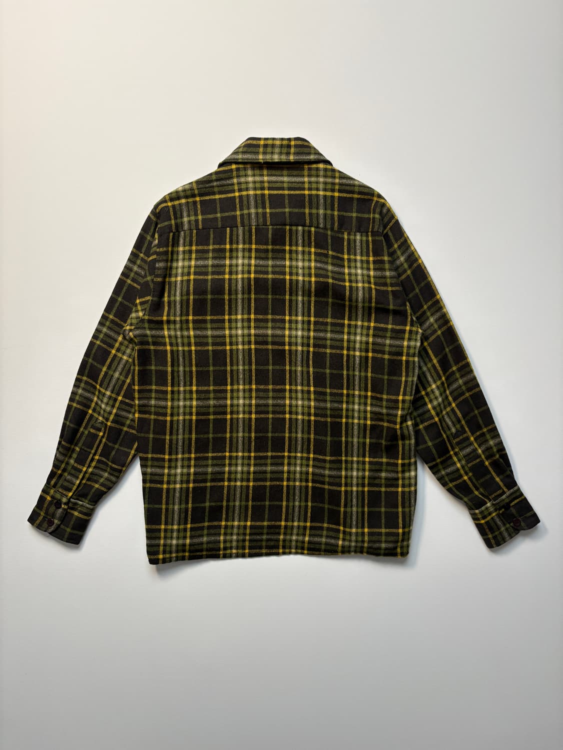 [M] 70s BIG BEAR 플란넬 셔츠자켓 (green/yellow) 상품이미지4