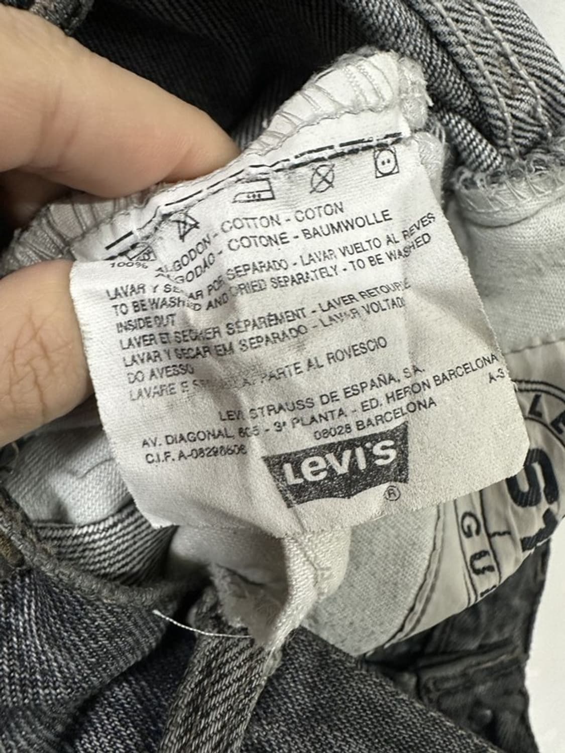 [W33L34] LEVI'S 리바이스615 90s 흑청 오렌지탭빈티지 상품이미지6