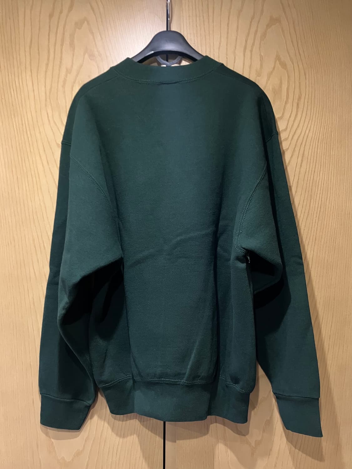 빈티지 USA 90s BVD 포레스트그린 무지 스웻셔츠 남녀공용 M 95 상품이미지3