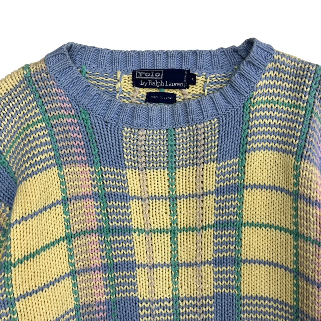 폴로 랄프로렌 파스텔 체크패턴 니트 M 상품이미지4