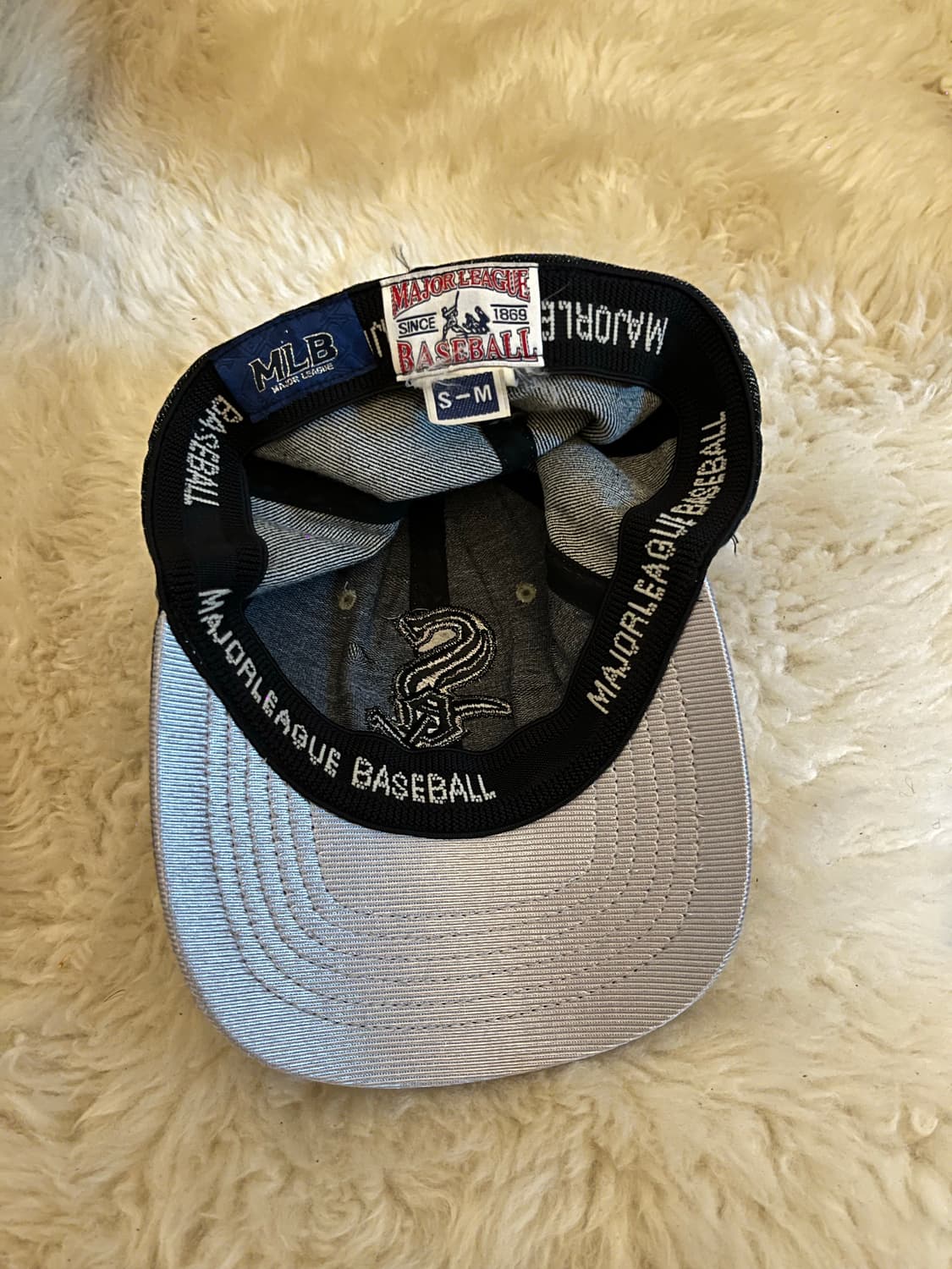 black blue mlb vintage hat 상품이미지5