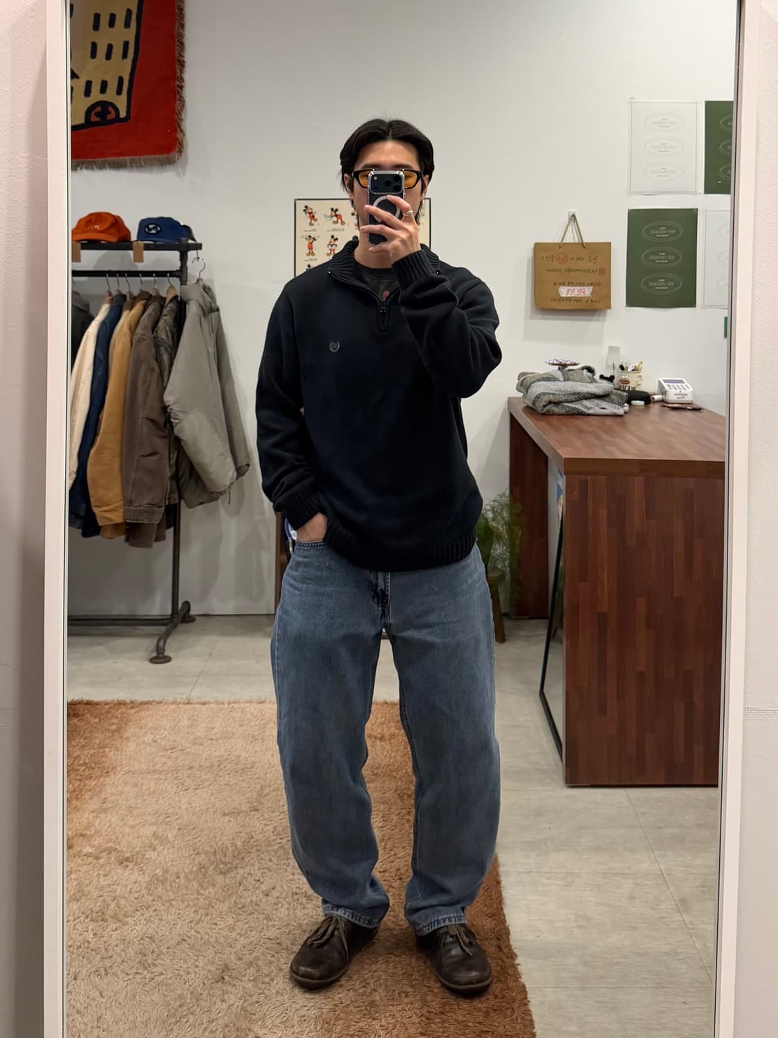 Chaps ralph lauren 챕스 랄프로렌 하프넥 쿼터 집업 니트 상품이미지2